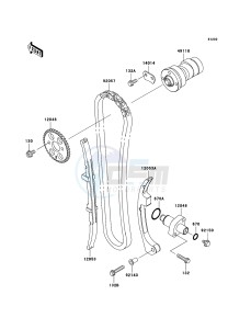 ELIMINATOR 125 BN125A6F GB XX (EU ME A(FRICA) drawing Camshaft(s)/Tensioner