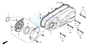 PES125R drawing LEFT CRANKCASE COVER