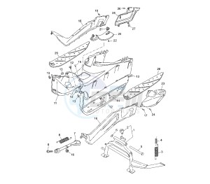 YP R BLACK X-MAX 250 drawing STAND AND FOOTREST