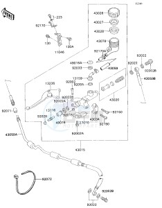 ZX 750 H [NINJA ZX-7] (H1) [NINJA ZX-7] drawing CLUTCH MASTER CYLINDER