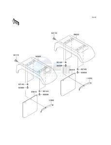 KAF 620 E [MULE 3010 4X4] (E1-E5) [MULE 3010 4X4] drawing REAR FENDER-- S- -