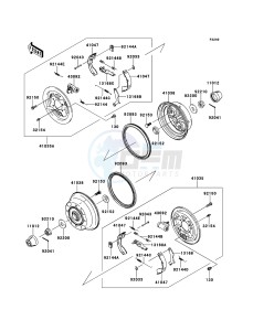 MULE_610_4X4 KAF400ACF EU drawing Rear Hub