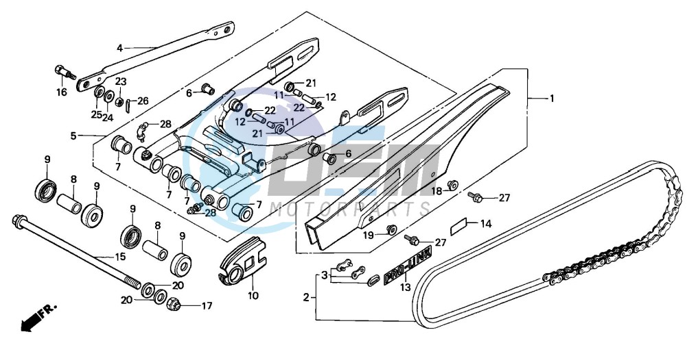 SWINGARM/CHAIN CASE