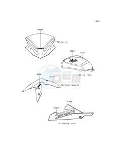 NINJA_300_ABS EX300BDF XX (EU ME A(FRICA) drawing Decals(Green)