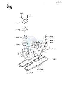 ZX 600 B [NINJA 600RX] (B1) [NINJA 600RX] drawing CYLINDER HEAD COVER