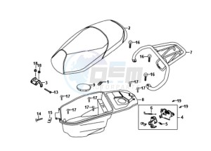 FIDDLE II 50 45KMH NEW ENGINE drawing BUDDY SEAT - HELMET BOX - CARRIER