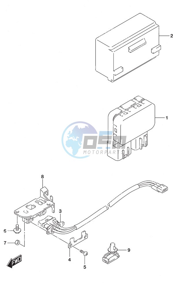 PTT Switch Tiller Handle w/Power Tilt