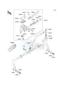 KVF 360 A [PRAIRIE 360 4X4] (A6F-A9F) A9F drawing FRONT MASTER CYLINDER