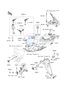 EX 650 A [NINJA 650R] (A6F-A8F) A6F drawing IGNITION SWITCH_LOCKS_REFLECTORS