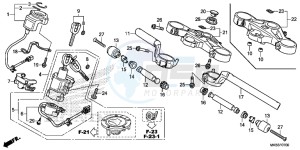 CBR1000RAG CBR1000 - Fireblade ABS Europe Direct - (ED) drawing HANDLE PIPE/ TOP BRIDGE