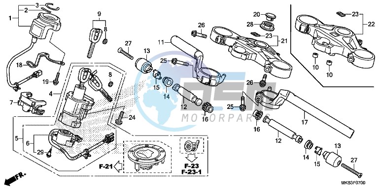 HANDLE PIPE/ TOP BRIDGE