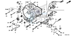 TRX250TMG TRX420 Europe Direct - (ED) drawing REAR CRANKCASE COVER