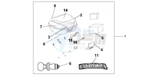 PES125 drawing 35L TOPBOX PEARL COOL WHITE