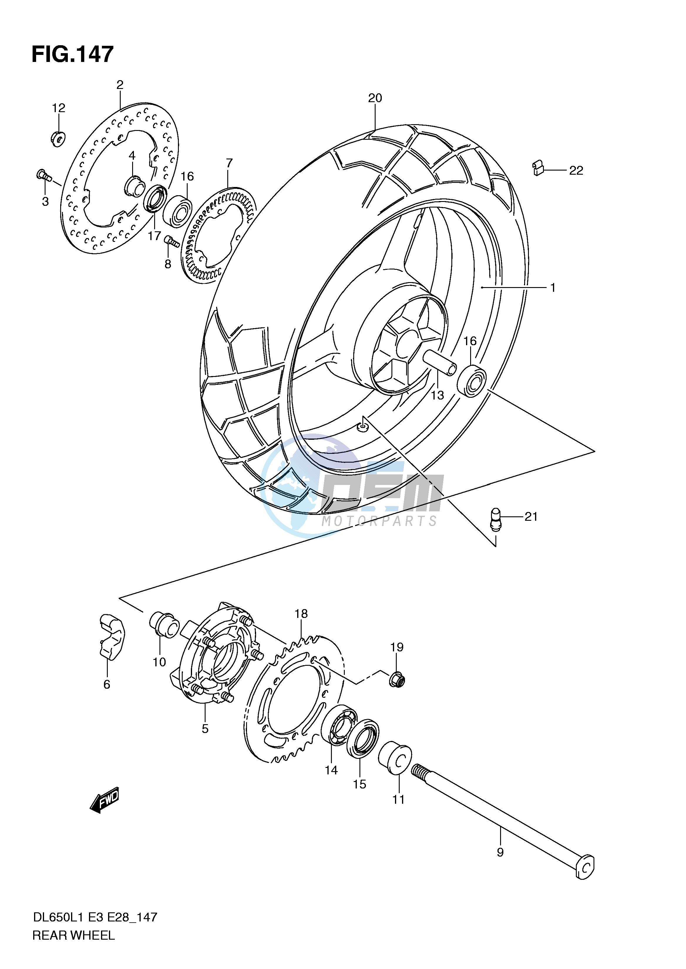 REAR WHEEL (DL650AL1 E33)