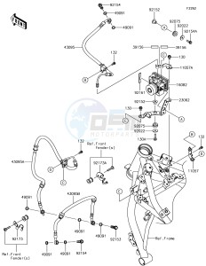 Z650 ER650HJF XX (EU ME A(FRICA) drawing Brake Piping