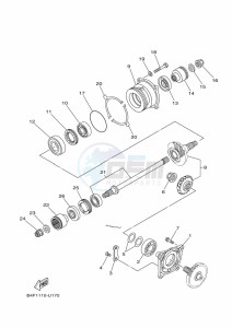 YFM700FWAD GRIZZLY 700 EPS (BLTL) drawing MIDDLE DRIVE GEAR