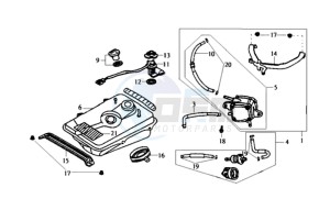 JET EURO X 100 L6 drawing GAS TANK -  PETROL VALVE