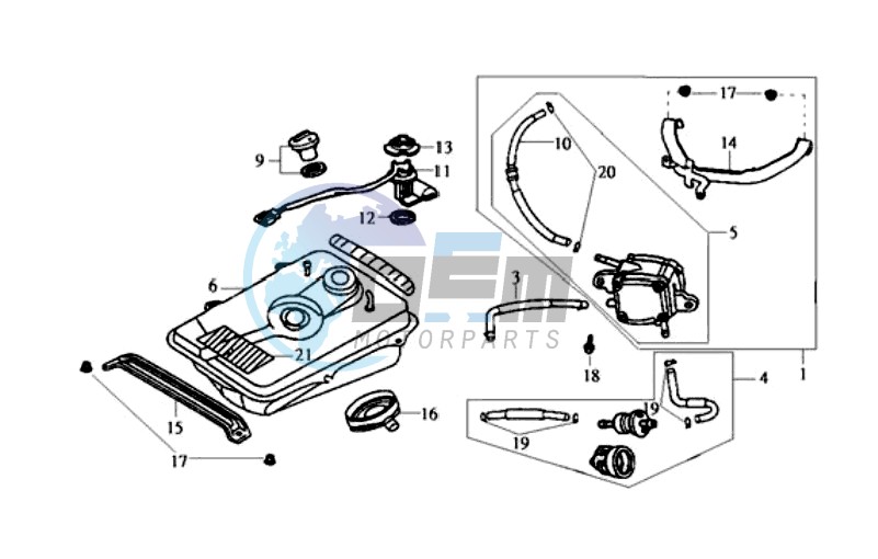 GAS TANK -  PETROL VALVE