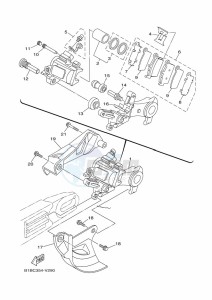 YZ250X (BF1M) drawing REAR BRAKE CALIPER