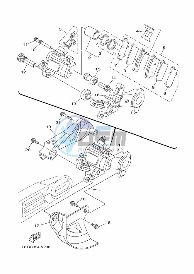 REAR BRAKE CALIPER