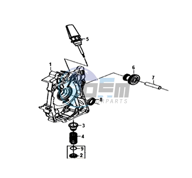 CRANKCASE  RIGHT / START MOTOR