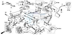 ST1300A drawing FRONT BRAKE HOSE (ST1300)