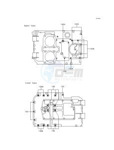 EN 500 C [VULCAN 500 LTD] (C1-C5) [VULCAN 500 LTD] drawing CRANKCASE BOLT PATTERN