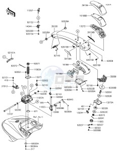 JET SKI SX-R JS1500AJF EU drawing Handle Pole