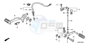 CBF600N9 Europe Direct - (ED / 25K) drawing BRAKE PEDAL/ CHANGE PEDAL