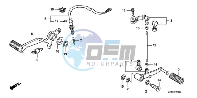 BRAKE PEDAL/ CHANGE PEDAL