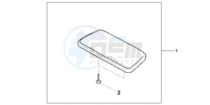 GL1800D GoldWing - GL1800-D UK - (E) drawing TRUNK VANITY MI RR