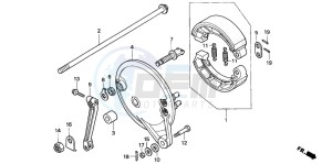 CB500 drawing REAR BRAKE PANEL (1)