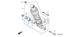 CB600F9 U / ABS ST drawing REAR CUSHION