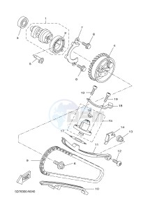 MT125 MT-125 (5D7C) drawing CAMSHAFT & CHAIN