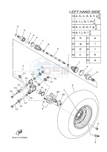 YFM700FWB YFM70KDXH KODIAK 700 (B16F) drawing REAR WHEEL