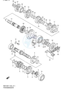 RM125 (E2) drawing TRANSMISSION