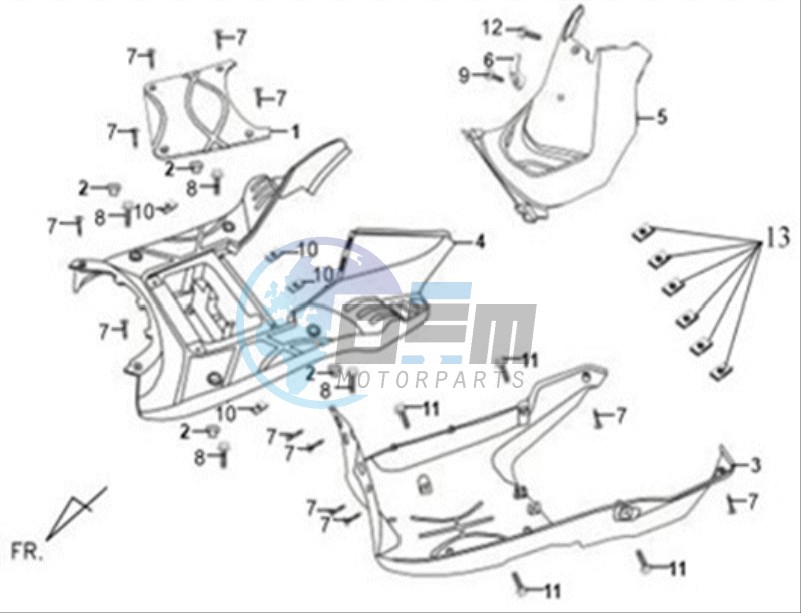 FOOTREST / FRAME COWLING