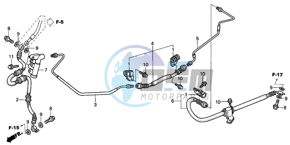 REAR BRAKE PIPE (NSS2501/2)