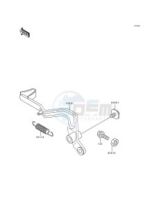 KX 80 R T [KX80 SMALL AND BIG WHEEL] (R1-T1) [KX80 SMALL AND BIG WHEEL] drawing BRAKE PEDAL