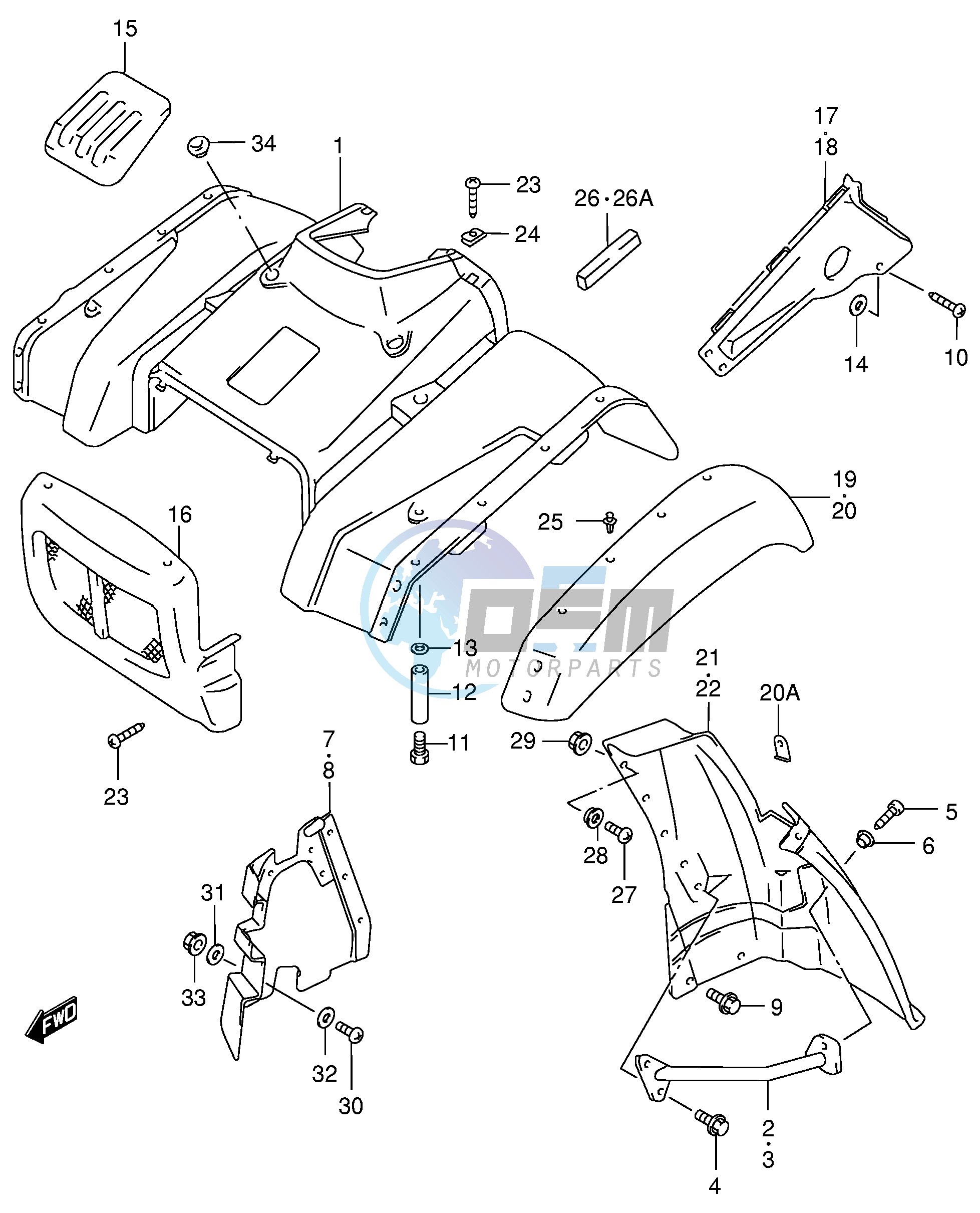 FRONT FENDER (MODEL K1 K2)