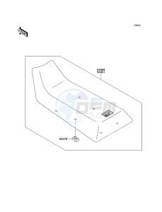 KLF250 KLF250A7F EU GB drawing Seat