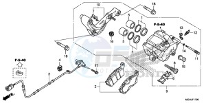 VFR1200XD Europe Direct - (ED) drawing REAR BRAKE CALIPER