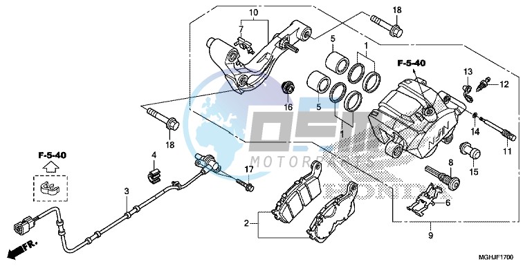 REAR BRAKE CALIPER