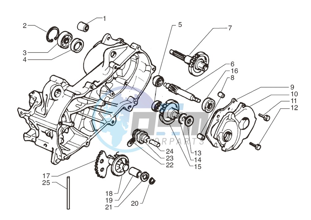 Rear wheel axle