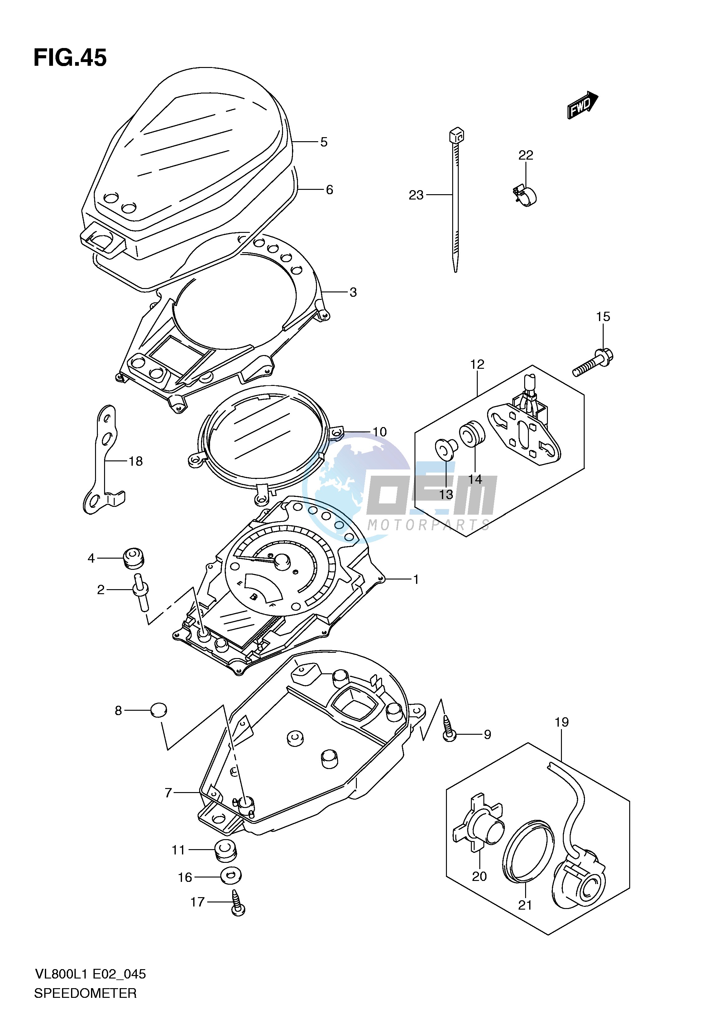 SPEEDOMETER (VL800CUEL1 E19)