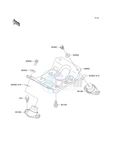 JF 650 K [X2] (K2) [X2] drawing ENGINE MOUNT