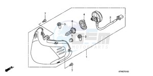 SH300A9 France - (F / ABS CMF) drawing HEADLIGHT