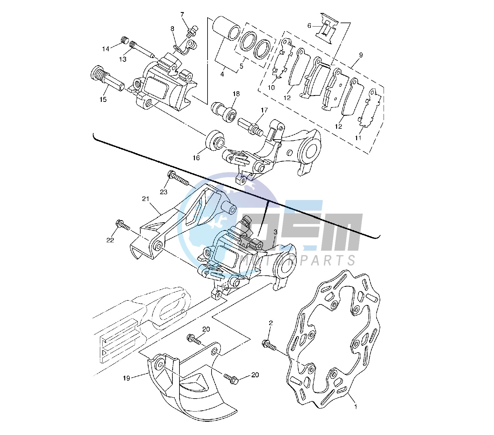 REAR BRAKE CALIPER