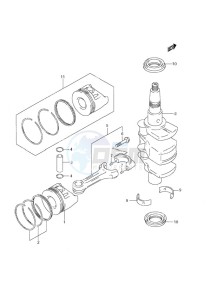 DF 9.9 drawing Crankshaft