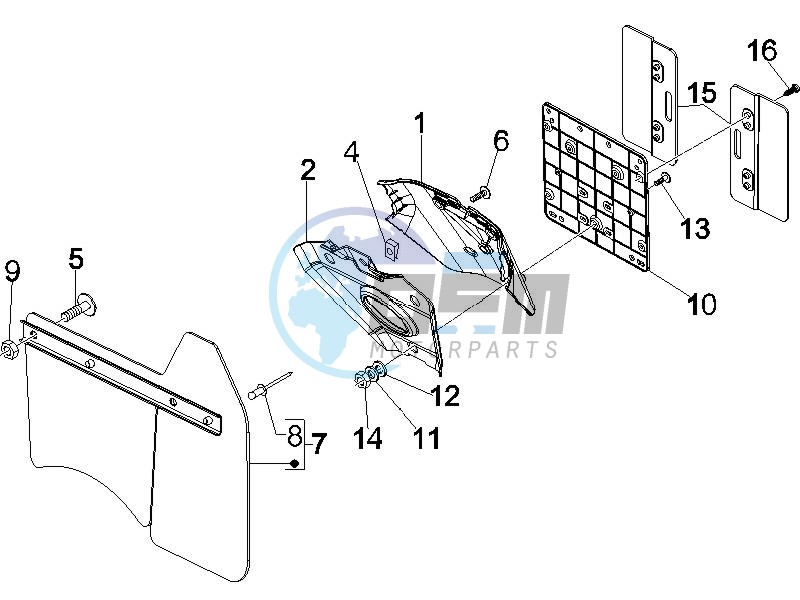 Rear cover - Splash guard